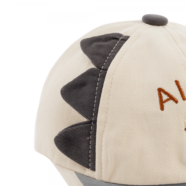 Nón lưỡi trai khăn voan bé trai 0-12M Animo A2506_MN036 (46cm,Xám-Kem)