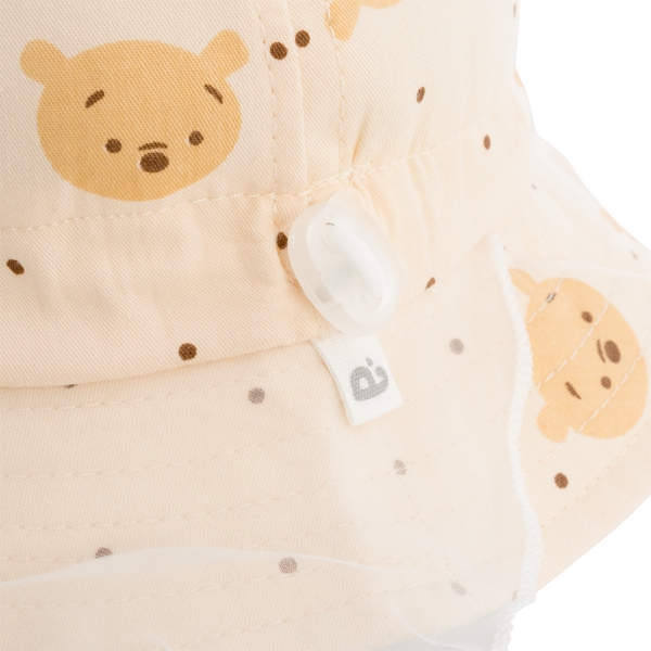 Nón vành tròn khăn voan em bé 0-12M Animo A2506_MN037 (46cm,Kem)