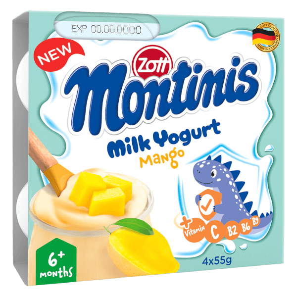 Sữa chua Zott Montinis vị Xoài 4*55g