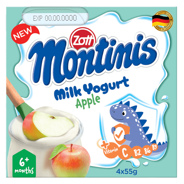 Sữa chua Zott Montinis vị Táo 4*55g