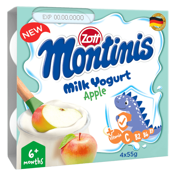 Sữa chua Zott Montinis vị Táo 4*55g