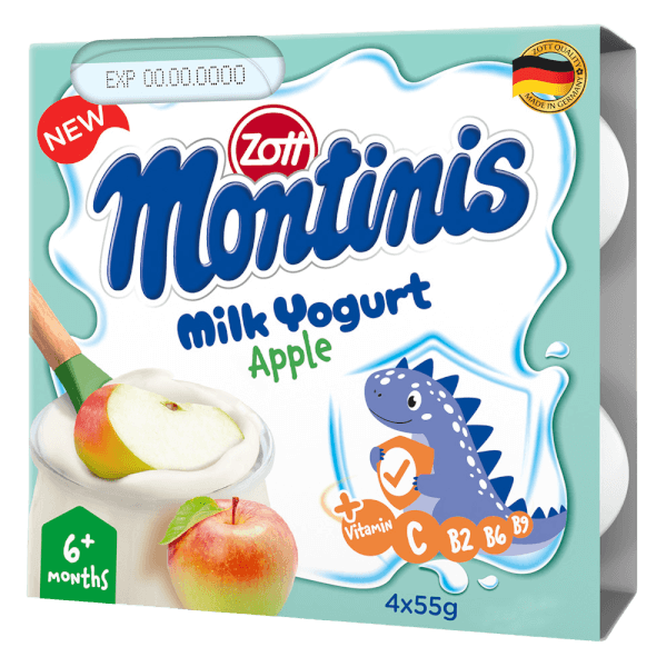 Sữa chua Zott Montinis vị Táo 4*55g