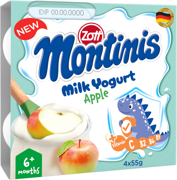 Sữa chua Zott Montinis vị Táo 4*55g