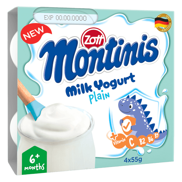 Sữa chua Zott Montinis vị nguyên bản 4*55g