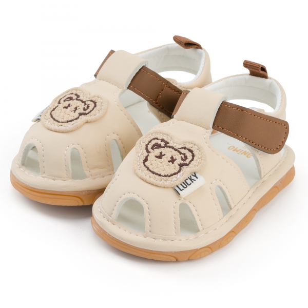 Giày tập đi chút chít Animo BT A2506_MN009 (15-17,Trắng-Nâu)