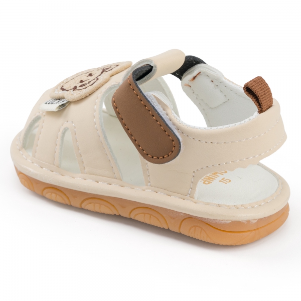 Giày tập đi chút chít Animo BT A2506_MN009 (15-17,Trắng-Nâu)