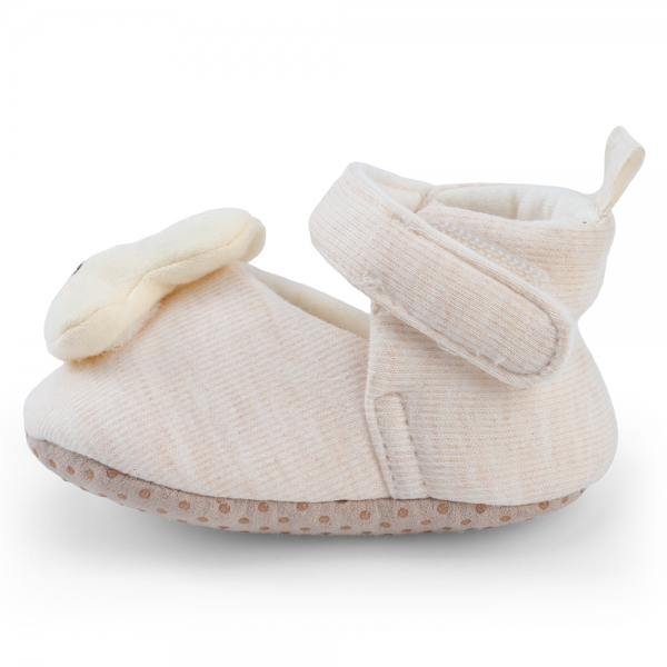 Giày sơ sinh thấp cổ BG Animo A2506_MN021 (9-11,Kem)