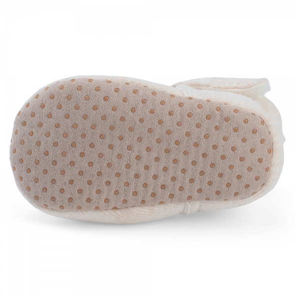 Giày sơ sinh thấp cổ BG Animo A2506_MN021 (9-11,Kem)