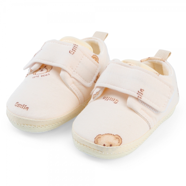 Giày sơ sinh thấp cổ TT Animo A2506_MN019 (9-11,Kem)