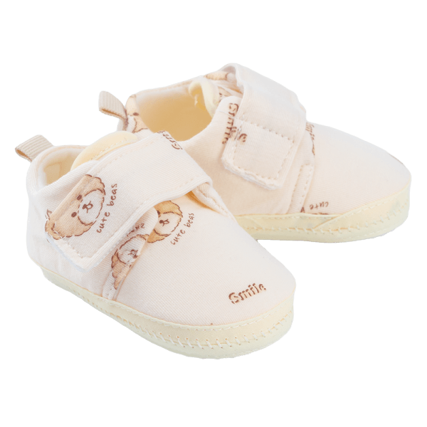 Giày sơ sinh thấp cổ TT Animo A2506_MN019 (9-11,Kem)