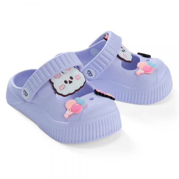 Dép sục bé gái Animo A2506_MN002 (19,Tím nhạt)