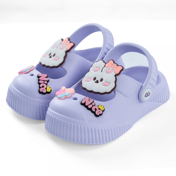 Dép sục bé gái Animo A2506_MN002 (19,Tím nhạt)