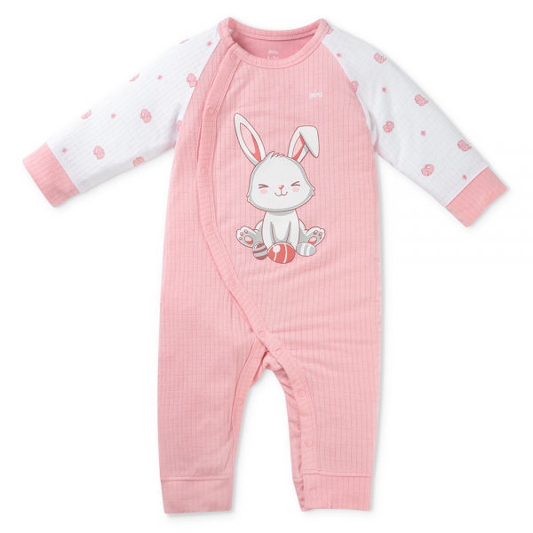 Set 2 bodysuit rayon chống muỗi dài Animo VD0825031 (0-3M,Hồng-dâu,TT06)