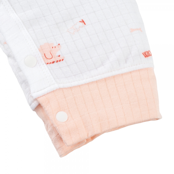 Set 2 bodysuit rayon chống muỗi dài Animo VD0825031 (0-3M,Hồng-dâu,TT06)