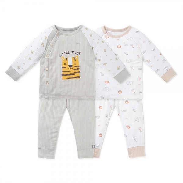 Set 2 bộ rayon chống muỗi dài Animo VD0825025 (0-24M,Be-xám,NN06)