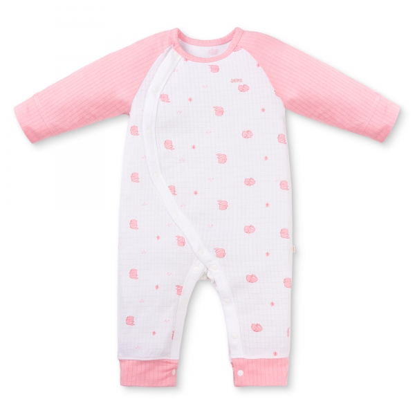 Set 2 bodysuit rayon chống muỗi dài Animo VD0825032 (0-12M,Hồng-dâu,TT06)