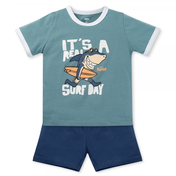 Bộ bé trai áo tay ngắn quần ngắn Animo easy (1-4Y) HN0725026