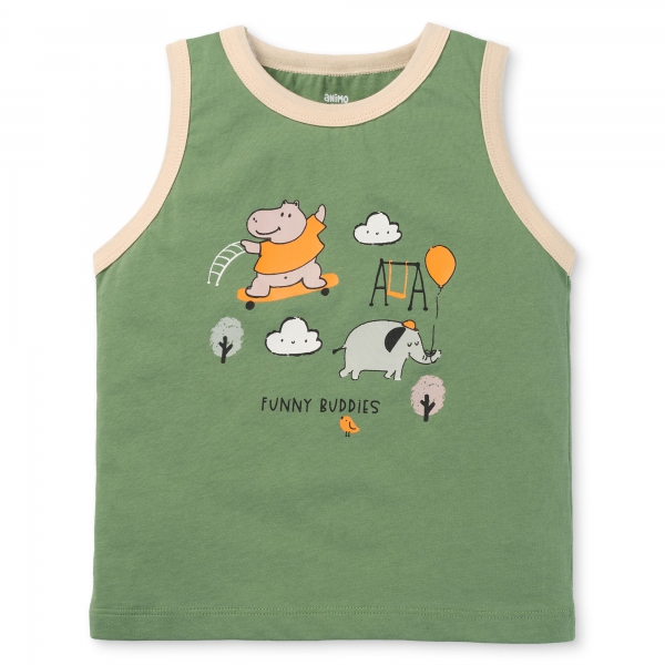 Bộ bé trai áo sát nách quần ngắn Animo easy (1-4Y) HN0725017