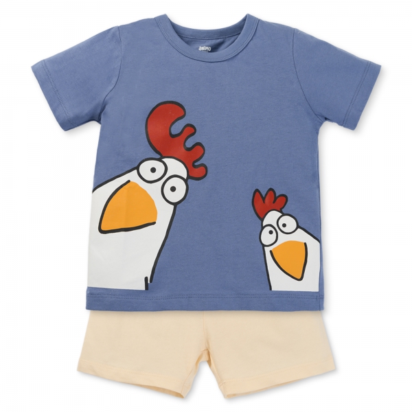 Bộ bé trai áo tay ngắn quần ngắn Animo easy(1-4Y) HN0725013