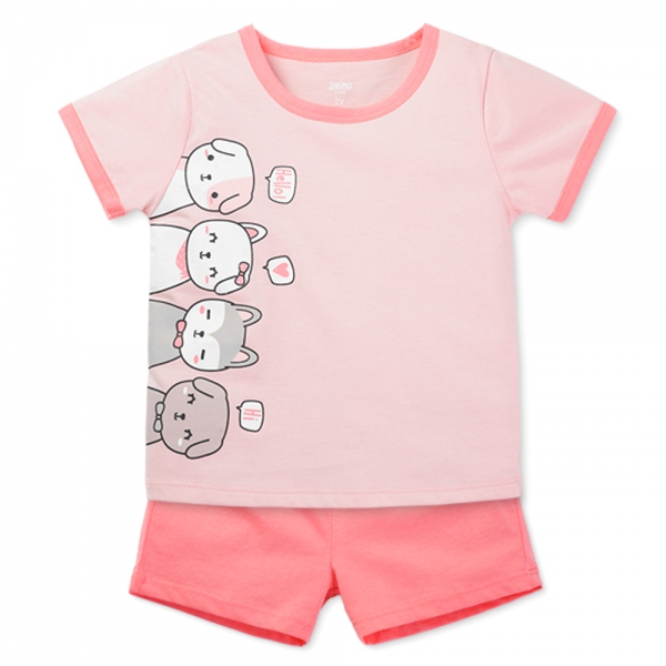 Bộ bé gái áo tay ngắn quần ngắn Animo easy (1-4Y) TX0825052
