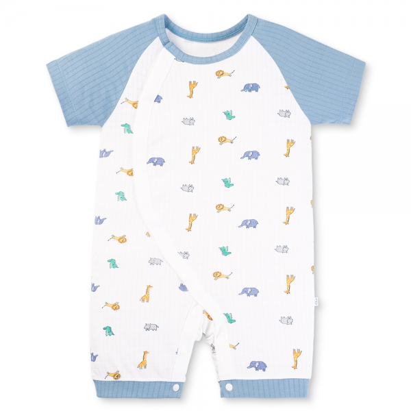 Set 2 bodysuit rayon chống muỗi đùi Animo VD0825028 (0-12M,Vàng-xanh,TT06)