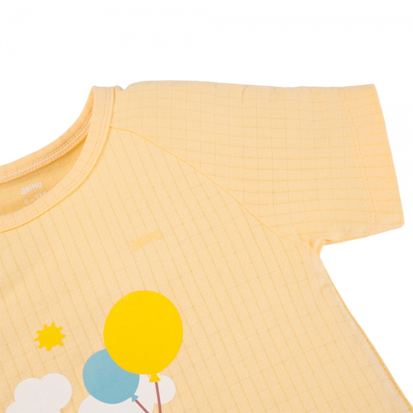 Set 2 bodysuit rayon chống muỗi đùi Animo VD0825028 (0-12M,Vàng-xanh,TT06)