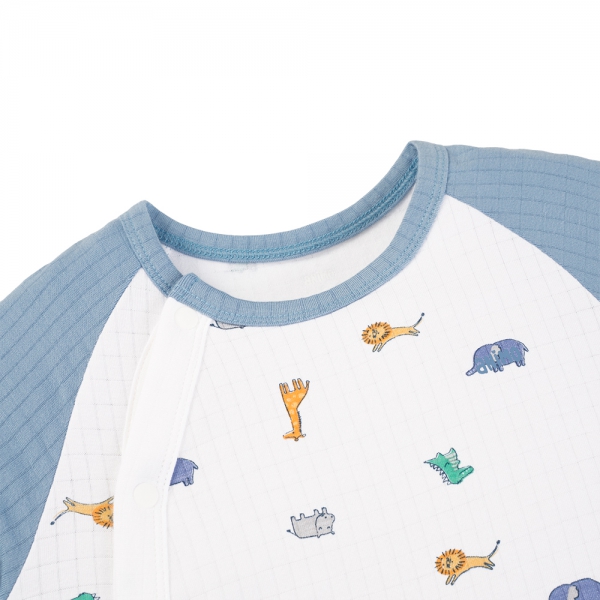 Set 2 bodysuit rayon chống muỗi đùi Animo VD0825028 (0-12M,Vàng-xanh,TT06)