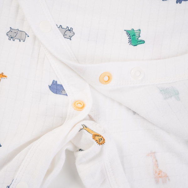 Set 2 bodysuit rayon chống muỗi đùi Animo VD0825028 (0-12M,Vàng-xanh,TT06)