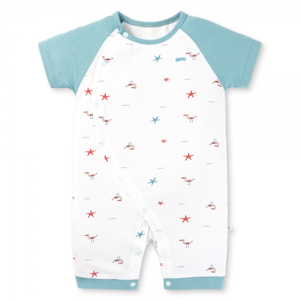 Set 2 Bodysuit kháng khuẩn Modal đùi Animo BMC0525030 (0-12M,Dương-trắng,DD06)