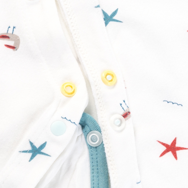 Set 2 Bodysuit kháng khuẩn Modal đùi Animo BMC0525030 (0-12M,Dương-trắng,DD06)