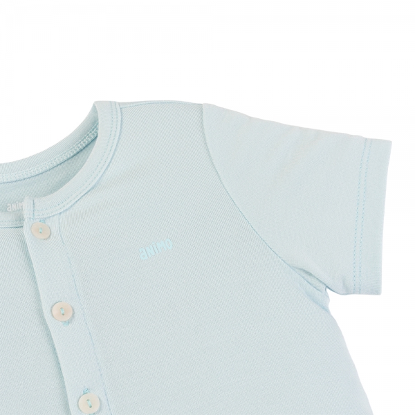 Set 2 Bộ kháng khuẩn Modal ngắn Animo VD0725004 (0-3M,Lá-trắng,NN06)