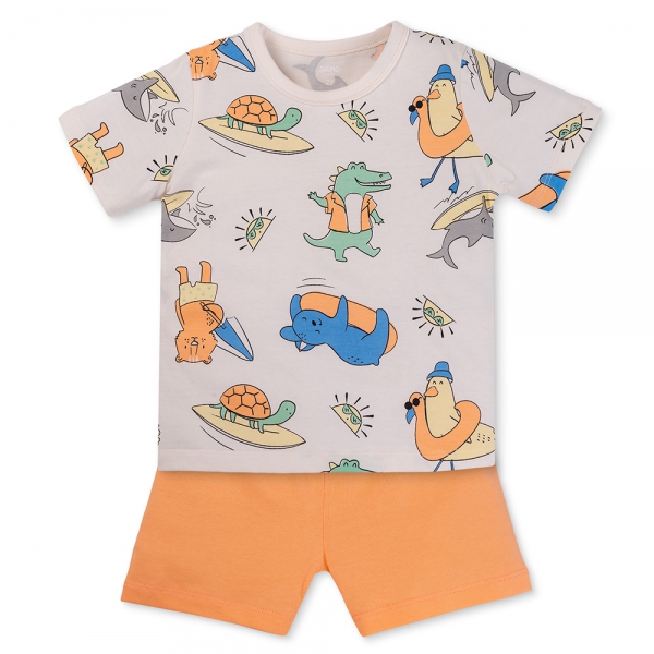 Bộ bé trai áo tay ngắn quần ngắn Animo easy (1-4Y) HN0725030