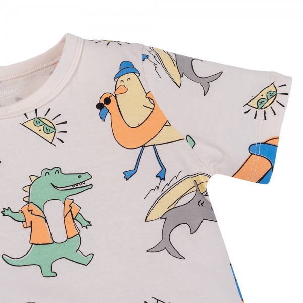 Bộ bé trai áo tay ngắn quần ngắn Animo easy (1-4Y) HN0725030