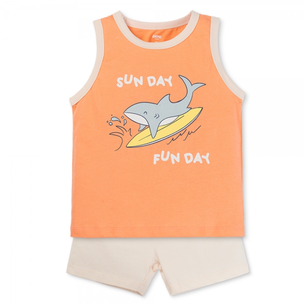 Bộ bé trai áo sát nách quần ngắn Animo easy (1-4Y) HN0725018