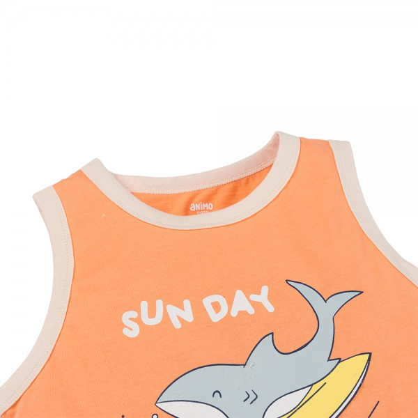 Bộ bé trai áo sát nách quần ngắn Animo easy (1-4Y) HN0725018