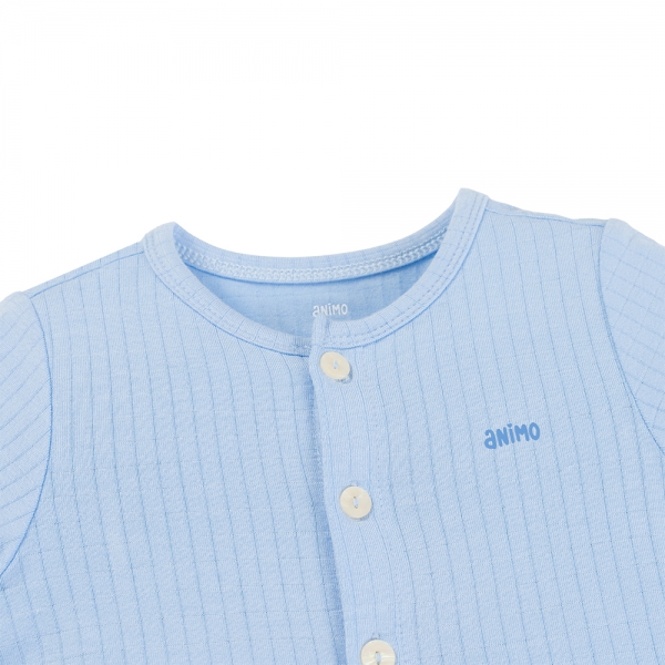 Set 2 bộ rayon chống muỗi ngắn Animo VD0825024 (0-24M,Xanh -trắng,TT06)