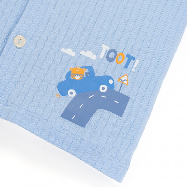 Set 2 bộ rayon chống muỗi ngắn Animo VD0825024 (0-24M,Xanh -trắng,TT06)