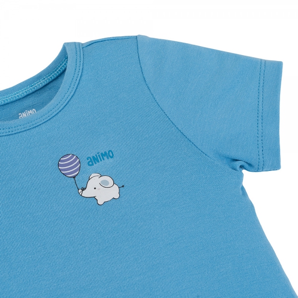 Set 2 Bộ kháng khuẩn Modal ngắn Animo VD0725003 (0-3M,Biển-trắng,DD05)