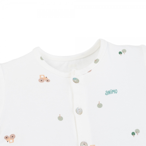 Set 2 Bộ kháng khuẩn Modal ngắn Animo BMC0625001 (0-24M,Lá-trắng,DD06)