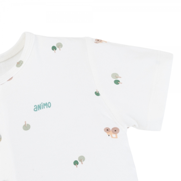 Set 2 Bộ kháng khuẩn Modal ngắn Animo BMC0625001 (0-24M,Lá-trắng,DD06)