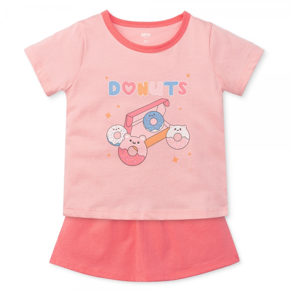 Bộ bé gái áo tay ngắn chân váy Animo easy (1-4Y) TX0625025