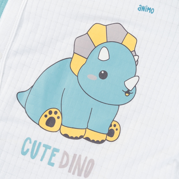 Set 2 bodysuit rayon chống muỗi dài Animo VD0825029 (0-12M,Lá-xanh,TT06)