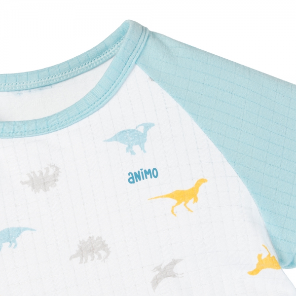 Set 2 bodysuit rayon chống muỗi dài Animo VD0825029 (0-12M,Lá-xanh,TT06)