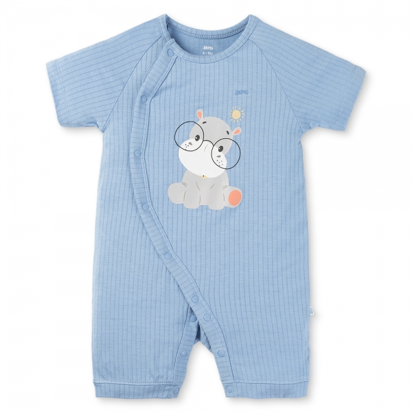 Set 2 bodysuit rayon chống muỗi đùi Animo VD0825027 (0-12M,Vàng-xanh,TT06)