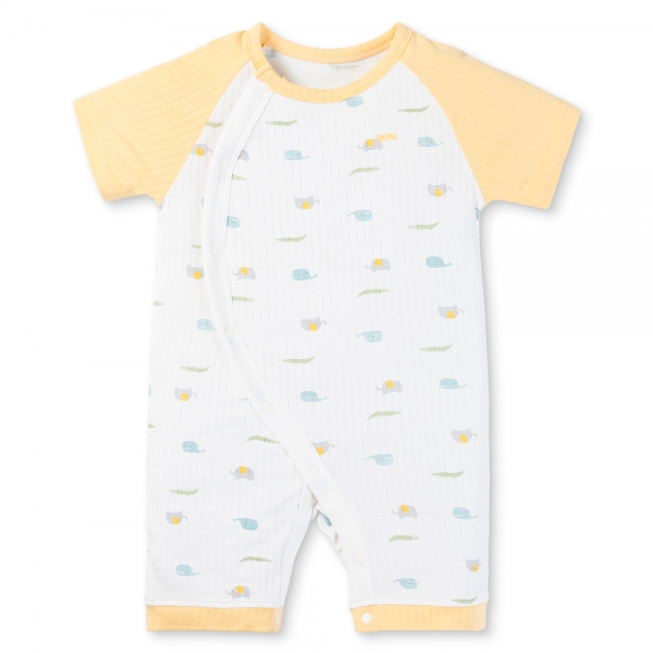 Set 2 bodysuit rayon chống muỗi đùi Animo VD0825027 (0-12M,Vàng-xanh,TT06)