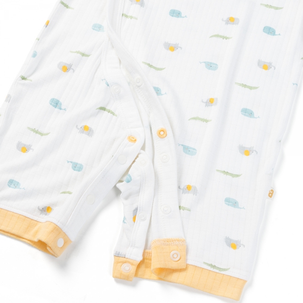 Set 2 bodysuit rayon chống muỗi đùi Animo VD0825027 (0-12M,Vàng-xanh,TT06)