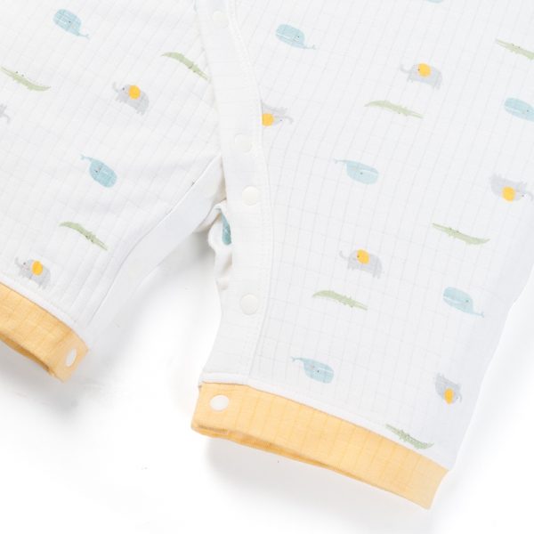 Set 2 bodysuit rayon chống muỗi đùi Animo VD0825027 (0-12M,Vàng-xanh,TT06)