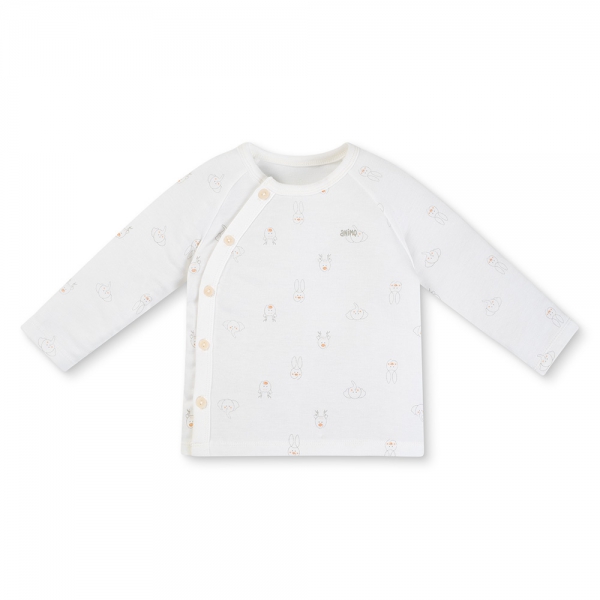 Bộ modal kháng khuẩn dài Animo HR VD0825081 (0-6M,Xám-trắng,NN06)