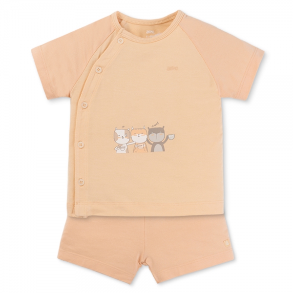 Set 2 Bộ kháng khuẩn Modal ngắn Animo BMC0925002 (0-3M,Be-trắng,NN06)