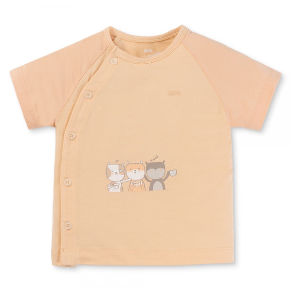 Set 2 Bộ kháng khuẩn Modal ngắn Animo BMC0925002 (0-3M,Be-trắng,NN06)